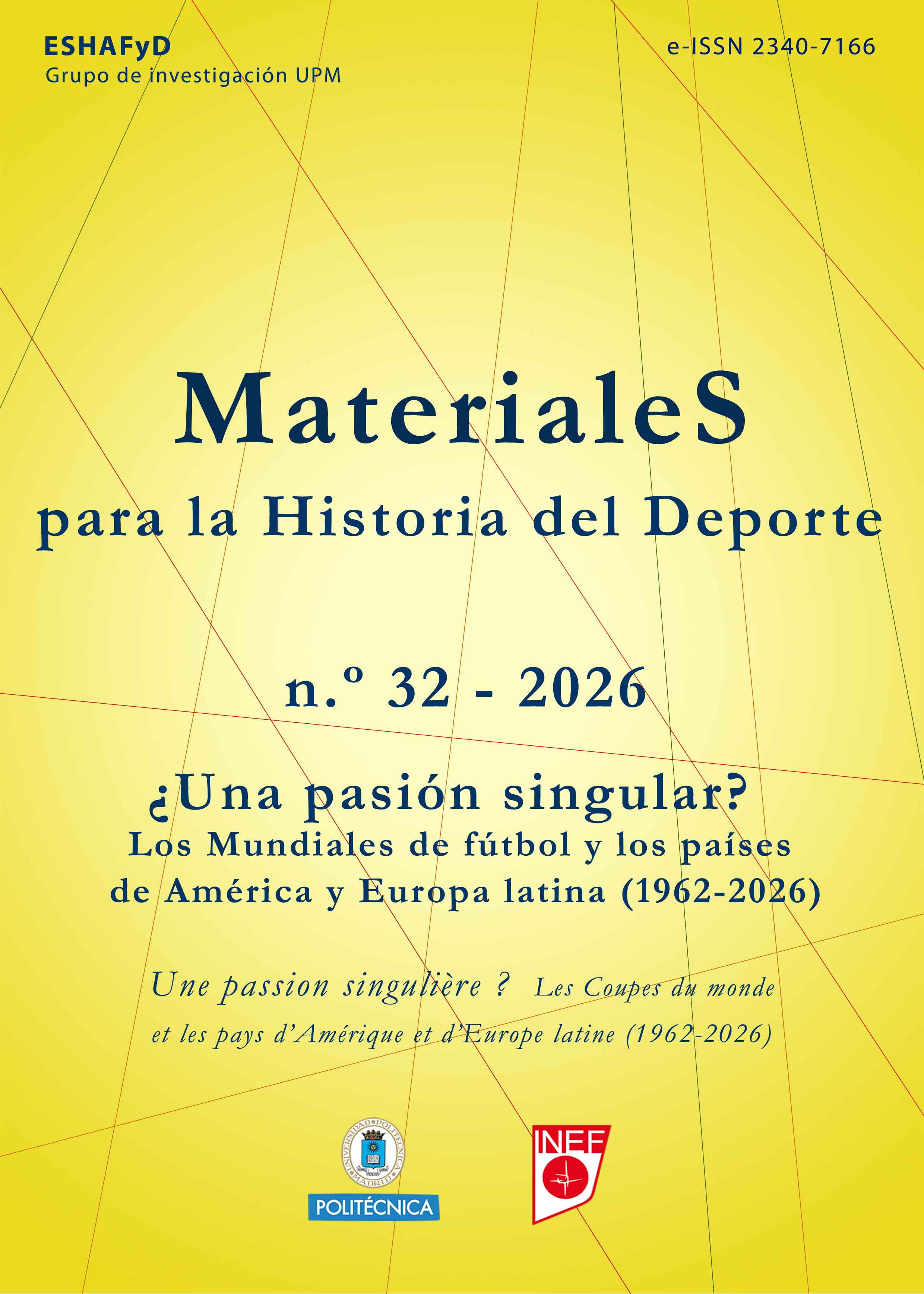 Cubierta n.º 33 - 2026 de Materiales para la Historia del Deporte